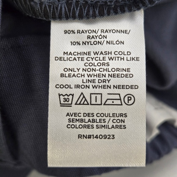 Loft Outlet Pleated Tapered Leg Trouser Pants, Blue, Women's Size Medium - Picture 9 of 10